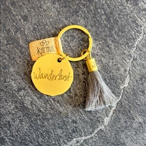 NWT - Karma Gold 'Wanderlust' Key & Tassel Charm